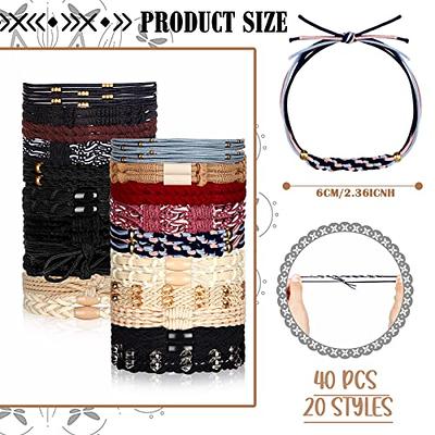 40 Pcs Hair Tie Bracelet for Women Boho Hair Ties 4 Styles Braided Hair  Ties Pretty Ponytail Holders Hair Accessories Hair Elastics Bulk for  Toddler Girls Thick Thin Curly Hair