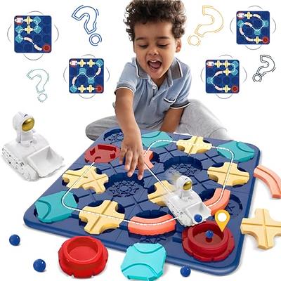 ROHSCE Puzzle Board Games Logical Road Builder, Educational Smart Brain  STEM Toys, Preschool Board Car Game