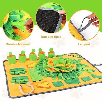 Meilzer Pet Snuffle Mat for Dogs Hedgehog Puzzle Toy Large Sniffing Mat  with Squeaky Mushrooms Portable Indoor/Outdoor Digging Mat for Foraging  Skills