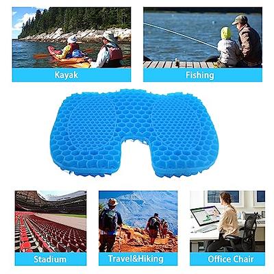 anti Slip Kayak Seat Cushion with Black Cover,Waterproof Gel Kayak Cushion