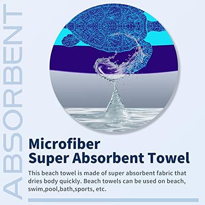 Large Beach Towel Quick Dry Super Absorbent Lightweight Bath