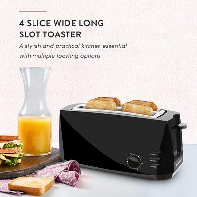 Kenmore Elite 4-Slice Long Slot Toaster Silver Stainless Steel