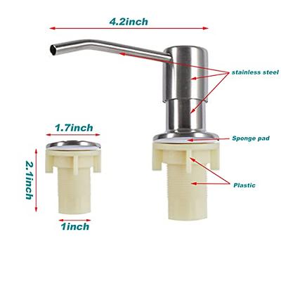 Dish Soap Dispenser for Kitchen Sink and Tube Kit, 47 Tube Connects Pump  Directly to Soap Bottle Brushed Nickel