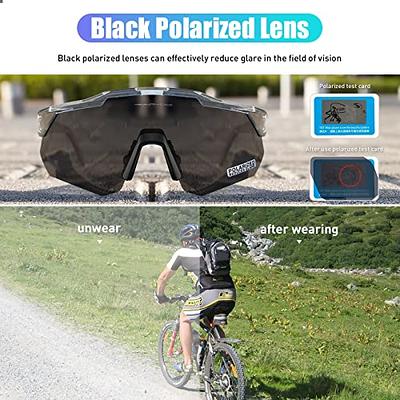 KAPVOE Cycling Glasses Mountain Bike Sunglasses Polarized MTB Road Bike  Riding Bicycle Sports for Men Women Running with 3 Lenses - Yahoo Shopping