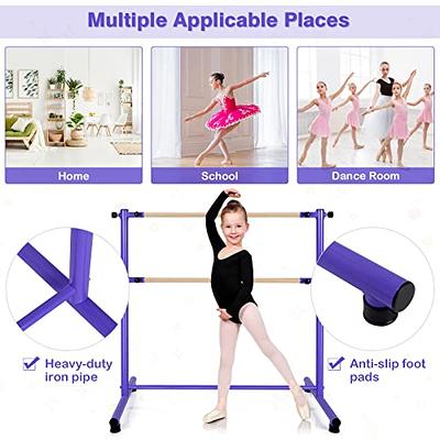 Goplus Double Ballet Barre Bar, Portable 4 FT Freestanding Dancing Bar w/  7” - 46” Adjustable Height, Barre Exercise Equipment Bar for Home School  Gym, Ballet Bar for Kids & Adults (Sliver) - Yahoo Shopping