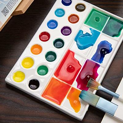 6-compartment Rectangular Paint Palette For Art Supplies, Diy Painting,  Watercolor And Acrylic Paint Mixing Palette