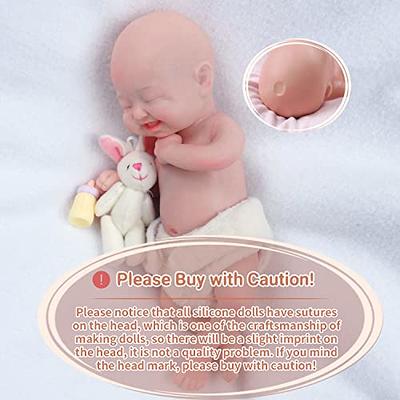 BABESIDE Miniature Reborn Baby Dolls Full Body Silicone - 8 inch Boy -  Anatomically Correct Lifelike Silicone Dolls Newborn with Accessories Gifts  for