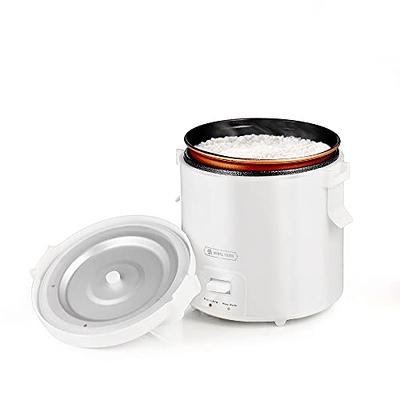 Offacy Smart Mini Rice Cooker, 3 Cups (Uncooked) Small Capacity, 24-H Delay Timer, Auto Keep Warm, Nonstick Inner Pot, for Soft White Rice, Brown