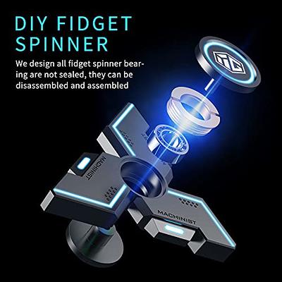 Fidget Spinners, Fidget Spinner Gifts for Adults and Kids, Stress Anxiety  ADHD Relief Figets Toy, Metal Finger Hand Spinner Toys with Luminous Light,  