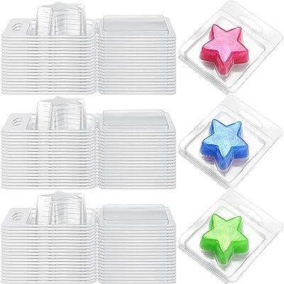 Thyle 100 Packs Wax Melts Clamshell Molds 1.3 oz, Wax Melt Containers Clear  Empty Plastic Cube Tray for Wickless Tarts Candle(Pentagram) - Yahoo  Shopping