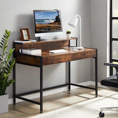 Tribesigns Computer Desk with 5 Drawers, Home Office Desks with Reversible  Drawer Cabinet Printer Stand, Industrial PC Desk with Storage, Rustic Study  Writing Table Workstation for Small Spaces - Yahoo Shopping