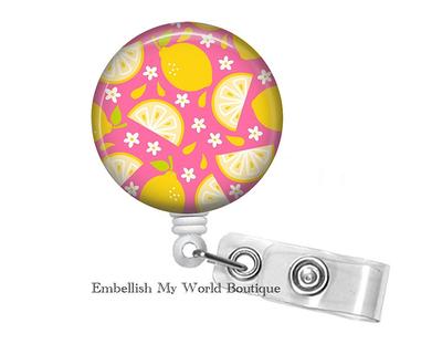 Lemon Badge Reel/Badge Reel/Nurse Badge/Badge Holder/Id Holder/Badge  Gift/Name Badge/Retractable Badge/Tropical Badge/Summer - Yahoo Shopping