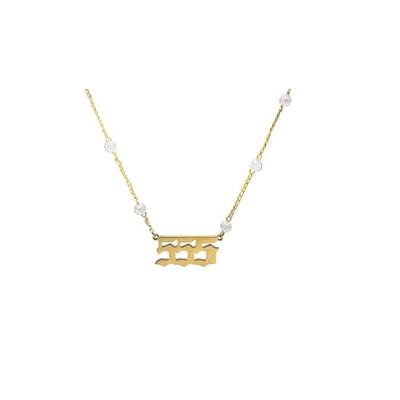 22K Gold '3 Lines' Long Necklace For Women with Cz & Color Stones -  235-GN3914 in 34.850 Grams