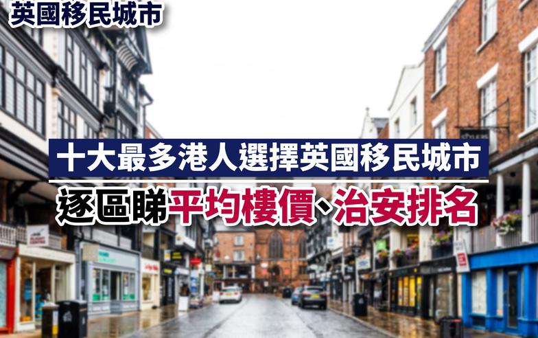 英國移民城市｜十大最多港人選擇英國移民城市 逐區睇平均樓價、治安排名