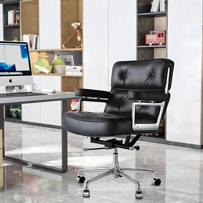 Nerris Adjustable Height Office Chair with Padded Arm Brown and Black