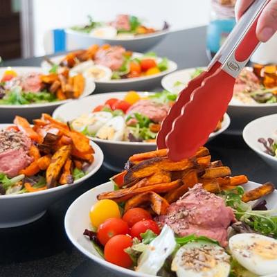 Silicone Spatula and Farberware Food Tongs 2 Pieces Orange Great