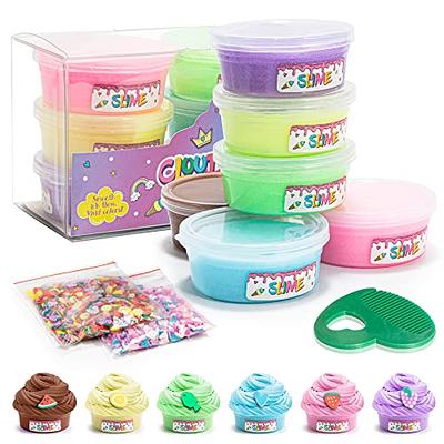 XILYPELY Xilypely Butter Slime Pure Milk Clear Crystal Putty Slime Kit For  Girls, Diy Sensory Stress Relief Toys, Soft Non-Sticky And Glo