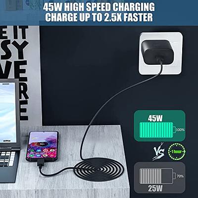  for Samsung Galaxy S23 Ultra Charger Fast Charging,45W Samsung  Phone Charger Block USB C Super Fast Charging for Samsung Galaxy S23 Ultra/ S23/S23+/S22/S22 Ultra/S22+/Note 20/S20/S21, Galaxy Tab S7+/S8 : Electronics