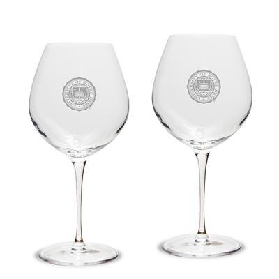 Notre Dame Fighting Irish Seal 2-Piece 16oz. White Wine Glasses Set