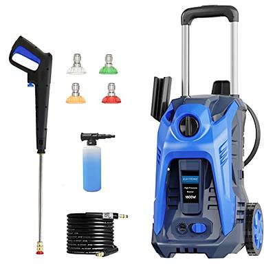 Rock&Rocker Powerful Electric Pressure Washer, 2150PSI Max 2.6 GPM Power  Washer with Hose Reel, 4 Quick Connect Nozzles, Soap Tank, IPX5 Car Wash  Machine/Car/Driveway/Patio Clean, Green : : Patio, Lawn & Garden