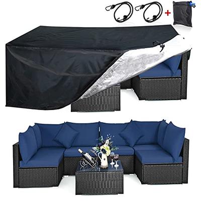 Heavy Duty Patio Furniture Covers Waterproof, Mrrihand Patio Furniture  Outdoor Sectional Sofa Set , Patio Table and Chair Set Cover
