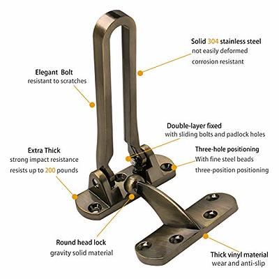 SAISN Door Reinforcement Lock Latch Swing Bar Lock for Home