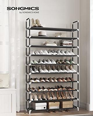 10 Tiers Shoe Rack 50-Pair Shoe Storage Organizer Metal Shoe Shelf