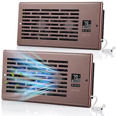 Feekoon Quiet Vent Fan Booster 4 x 10 Smart Register Booster Fan with Fan  Booster Thermostat Control Booster Fan Heating Cooling Ac Vent Increase  Airstream from Registers (Reddish Brown,2 Pack) - Yahoo