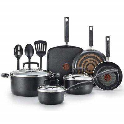 T-fal ProGrade 12-Piece Titanium Nonstick Cookware Set in Black C561SC64 -  The Home Depot