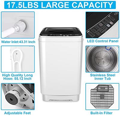 Portable Washing Machine Nictemaw 17.5lbs Capacity Portable Washer 1.9 Cu.Ft Full-Automatic Compact Laundry Washer with Drain Pump, 10 Programs8 Wate