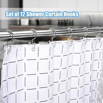 Shower Curtain Rings,Shower Curtain Hooks,Rust Proof Secure Lock