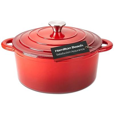 Lodge Enamelware 6 qt. Round Cast Iron Dutch Oven in Oyster White with Lid  EC6D13 - The Home Depot