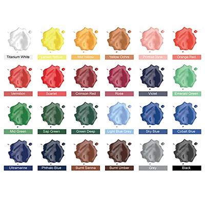 U.S. Art Supply Professional 72 Color Set of Acrylic Paint in Large 18ml Tubes - Rich Vivid Colors for Artists, Students, Beginners - Canvas