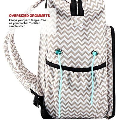  Knitting Bag Backpack,Yarn Storage Organizer Travel