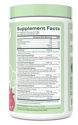 Bloom Nutrition Greens and Superfoods Powder for Digestive Health, Greens  Powder with Digestive Enzymes, Probiotics, Spirulina, Chlorella for  Bloating