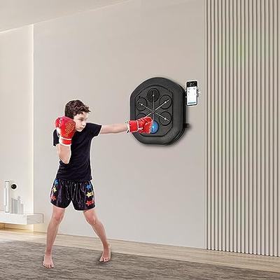 Indoor Wall Maquina De Boxeo Musical,Electronic Music Punching Machine with  LED Bluetooth,Intelligent Boxing Target，Music Playback,Boxing Gloves,for