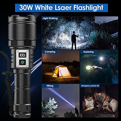 Rechargeable Flashlights High Lumens, 200000 Lumens Super Bright LED  Flashlight with ATTERY, High Powered Flashlight with 3 Modes/Waterproof -  Powerful Handheld Flashlights for Camping Emergencies 