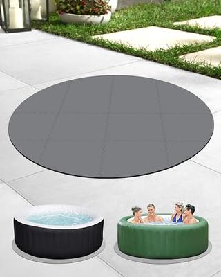 FENXAM 90 * 90 inch Hot Tub Pad, Inflatable Hot Tub Mat Outdoor