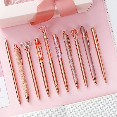  8 Pcs Diamond Pens Bling Metal Crystal Ballpoint Pens Black  Ink Rhinestone Pen Cute Pens for Women for Wedding Bridal Shower Office  Meeting Birthday Supplies Women Gifts, 0.7mm (Colorful, Silver) 