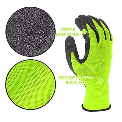 EvridWear Cut Resistant Work Gloves with Grip Dots - Level 5