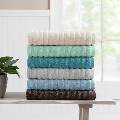 Mainstays Performance Textured Bath Towel 6-Piece Set, Beige, Size: 6-Piece Bath Towel Set