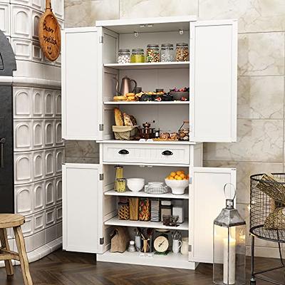 HLR 41'' Kitchen Pantry Cabinet with Adjustable Shelves