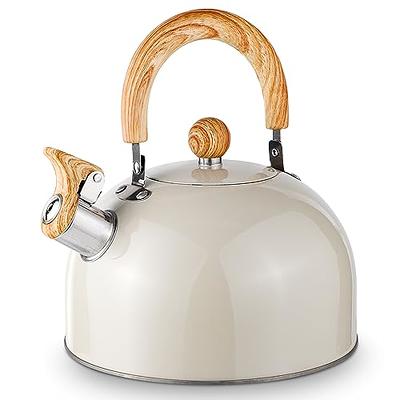 GANAZONO Whistling Tea Kettle Stainless Steel Stovetop Teapot 4L