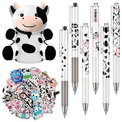 Cute Gel Pen Set of 6, Refill Set, Black Blue Ink Kawaii Girls Gift Cute  Retractable Pens 