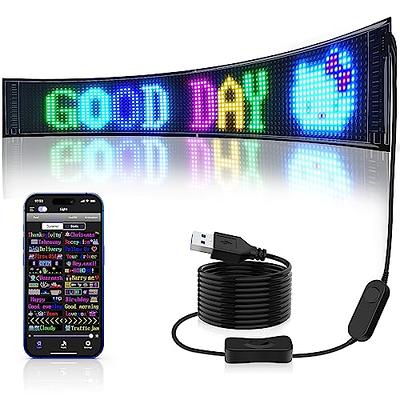  Timelux LED Matrix panel Bluetooth APP Control USB 5V Flexible  LED Screen Scrolling Text Pattern Animation LED sign display for Car  Windows, Shop, Bar and Entrance Sign. : Tools 