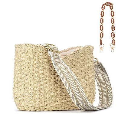 Summer Straw Bags for Women Tassel Handmade Beach Crossbody Bags Rattan  Woven Handbags Travel Shopper Resort Style Shoulder Bags