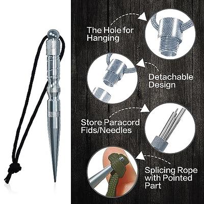 Paracord FID Lacing Needles and Smoothing Tool Set - Essential Kit for DIY  Craft Projects - Silver 