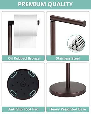 VOTZAAQ Toilet Paper Holder Stand-Toilet Paper Holder with Storage, Matte  Black Standing Toilet Paper Holder with Double Shelves (Premium Metal) -  Yahoo Shopping