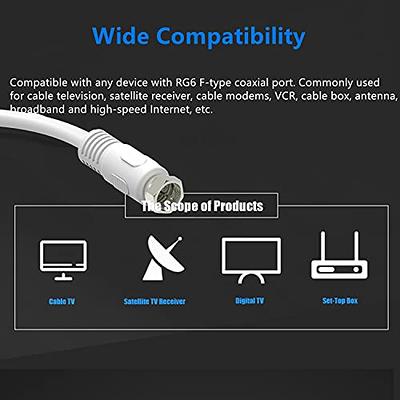 Coaxial M Connector Adapter for F Output Cable Antenna TV Male Sat