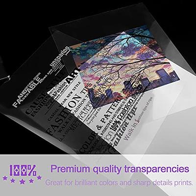 30 Sheets 8.5 X 11 Inch Clear Transparency Film 100% Transparent Sheets for  Inkj